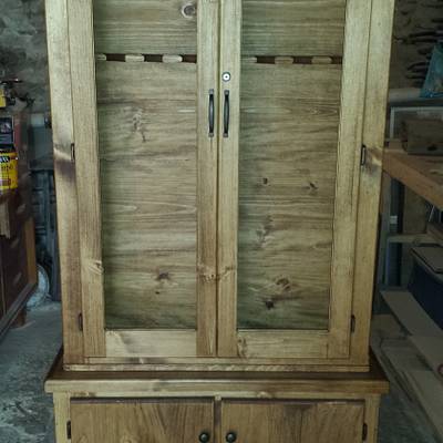 Gun cabinet with a secret - Project by Nate Ramey
