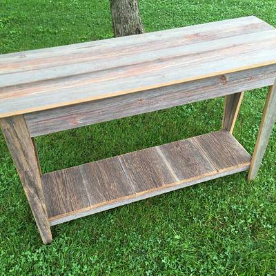 Entryway Table - Reclaimed Barn Wood - Project by Michael Ray