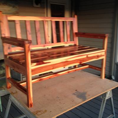 Cedar bench  - Project by Dusty1