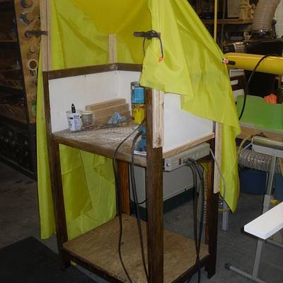 Sanding Station With Adjustable Hood - Project by Kelly