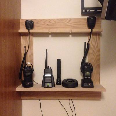 Portable Radio Charging Shelf - Project by Roushwoodworking
