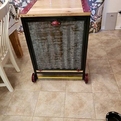 Steampunk trash and recycling bin or laundry hamper - Project by Justin 