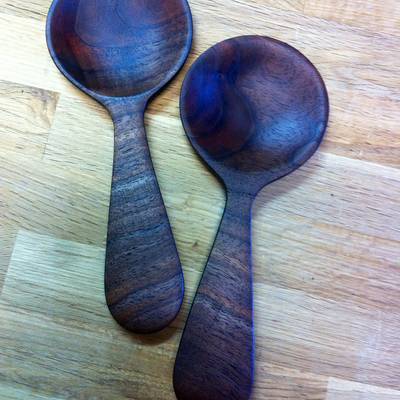 Black Walnut Serving Spoons - Project by Justsimplywood 