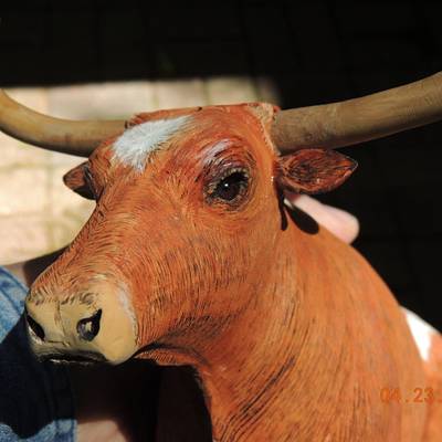 Texas Longhorn - Wood Carving - Project by Rolando Pupo