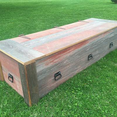 Reclaimed Barn Wood Casket - Project by Michael Ray