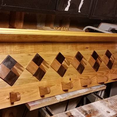 Reclaimed Wood Coat rack - Project by Steve Tow