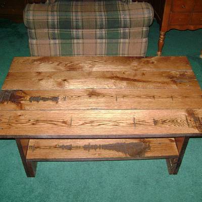 Reclaimed Oak Coffee Table - Project by David Roberts