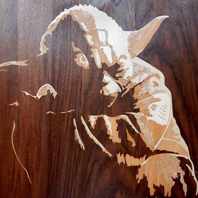 Yoda marquetry - Project by Andulino