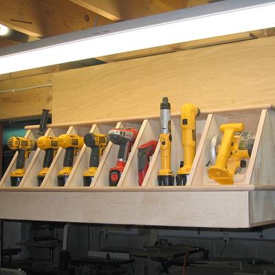 Cordless tool storage - Project by baldwinlc