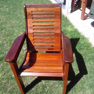 Redwood Lawn Chair restoration - Project by Rickswoodworks
