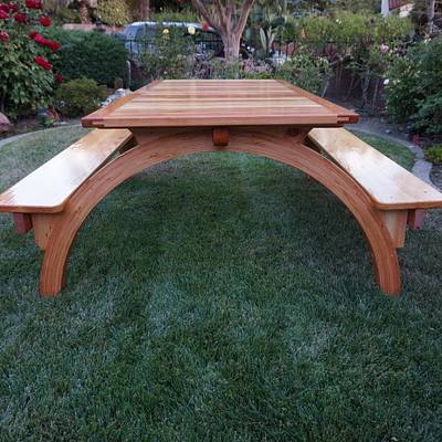 Arched Legs Picnic Table - Project by lanwater