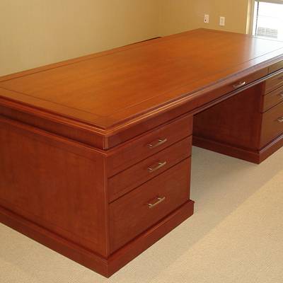 Cherry Desk and Credenza - Project by Bentlyj