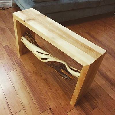 The cherry wood & diamond willow end table - Project by JmGarrett