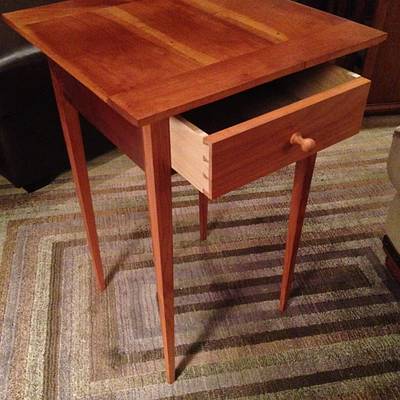 Little Shaker Table - Fully tapered Legs Cherry - Project by David L. Whitehurst