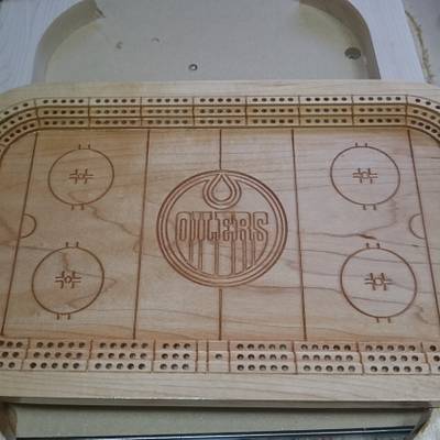 Hockey Theme Cribbage Board - Project by Chris Tasa
