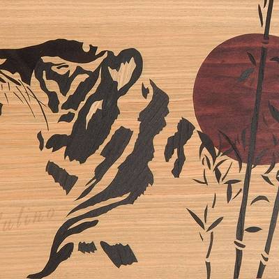 Japanese style tiger marquetry - Project by Andulino