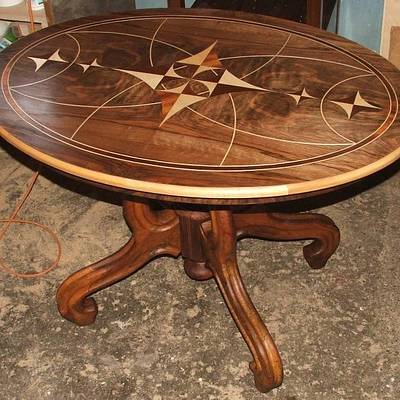 Marquetry table to order - Project by Andulino