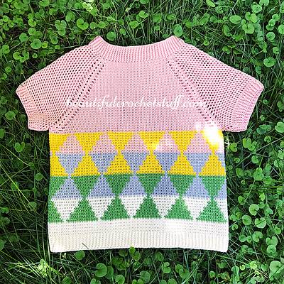 Crochet Raglan Sweater Free Pattern - Project by janegreen