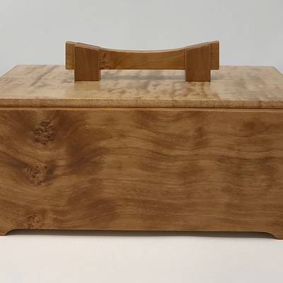 Figured Cherry with Maple and Walnut Keepsake Boxes - Project by kdc68