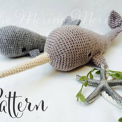 Whale/narwhal pattern - Project by The Merino Mermaid