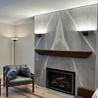 Sculpted Fireplace Mantel