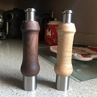 Some Turned Pepper Grinders