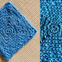 Single Crochet Solid Raised Ridges Square - Project by rajiscrafthobby