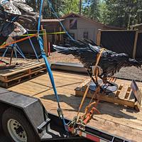 New sculpture and road trip to deliver/pick up sculptures from a couple of cities. 