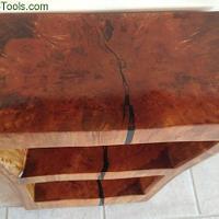  Cypress Stump Table; French Polish style