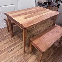 Small Farmer's Dining Table and Benches