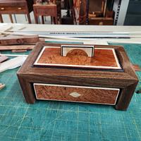 Box, ambonia burl focus