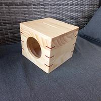 WOODEN ''PIGGY'' BOX / WOODEN VAULT
