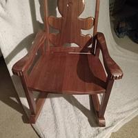 Teddy bear child rocking chair ( walnut) - Project by Doug Scott, Time to Woodwork