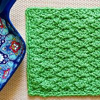 Easy Closed Shell Crochet Dishcloth Pattern - Project by rajiscrafthobby