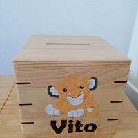 WOODEN ''PIGGY'' BOX / WOODEN VAULT