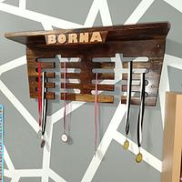 SPORT AWARD MEDALS AND CUPS HANGER/STAND