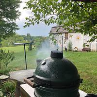 Big Green Egg Barn Board Table