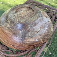 Live Oak Bowl with Brass Inlay.