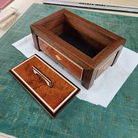 Box, ambonia burl focus