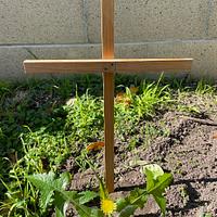 Dr. Quacker builds a cross for a fallen friend.  - Project by DrQuackner