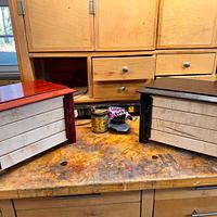 Pagoda Style Jewelry Boxes in Wenge, Padauk and Birdseye Maple