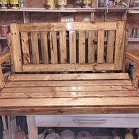 Beetle killed pine porch swing 