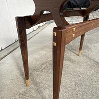 Side Table in Walnut and Curly Maple