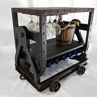 Miners Bar Cart and Wine Rack