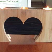 Heart candle base
