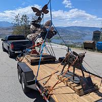 New sculpture and road trip to deliver/pick up sculptures from a couple of cities. 
