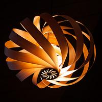 Spiral Veneer Pendant Lamp - Project by Ross Leidy