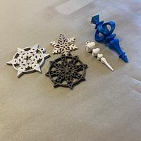 A few small Christmas ornaments