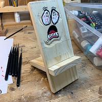 Phone Stand made from petrified wood