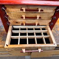 Pagoda Style Jewelry Boxes in Wenge, Padauk and Birdseye Maple - Project by Alan Sateriale